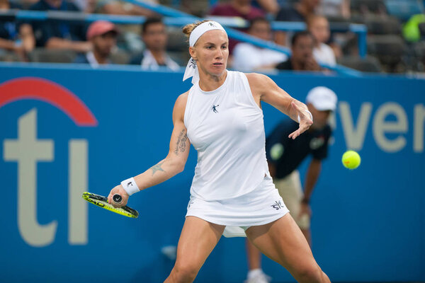 Svetlana Kuznetsova (RUS) defeats Donna Vekic (CRO) in the finals of the Citi Open tennis tournament on August 5, 2018 in Washington DC