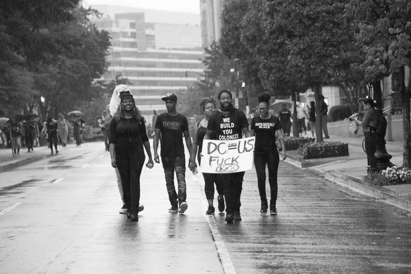 2018 日ワシントン でのラリー カウンター抗議者団結権で隠語を劣勢のいくつか — ストック写真