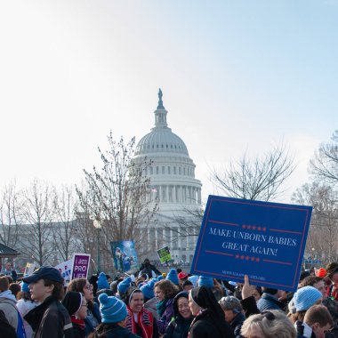 Hayatı Washington, Dc üzerinde 18 Ocak 2019 Mart ayında kürtaj karşıtı destekçileri katılmak