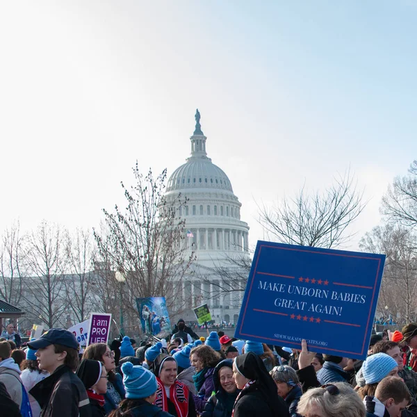 Příznivci Pro Life Účastní Pochodu Pro Život Washingtonu Ledna 2019 — Stock fotografie