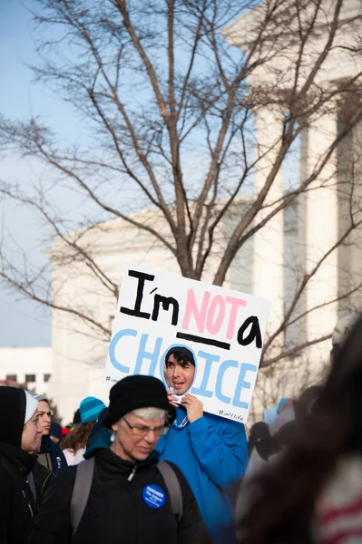 Pro Life Aanhangers Deelnemen Aan Mars Voor Het Leven Washington — Stockfoto