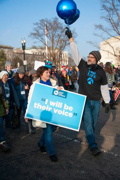 Des Partisans Pro Vie Participent Marche Pour Vie Washington Janvier — Photo