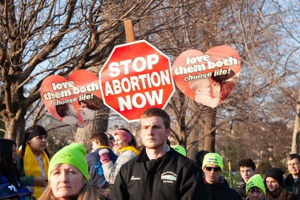 Pro Life Unterstützer Nehmen Januar 2019 Marsch Für Das Leben — Stockfoto