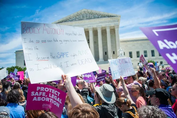 Activistas Favor Elección Manifiestan Para Detener Las Prohibiciones Aborto Los —  Fotos de Stock