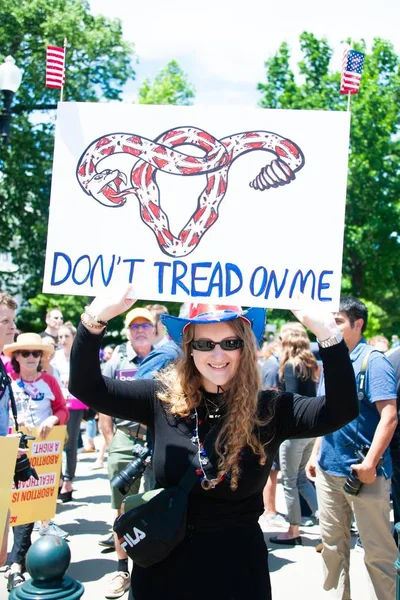 Pro Choice Activisten Rally Abortus Verboden Van Staten Stoppen Voor — Stockfoto
