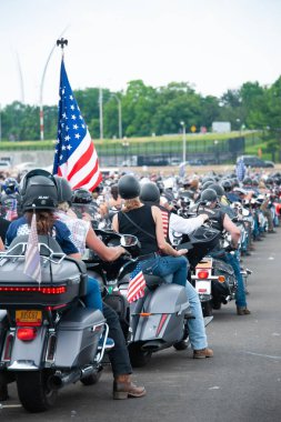 Biniciler Rolling Thunder katılmak, Abd dahil savaşların Pows ve Mias dikkat çekmek için bir motosiklet ralli, Mayıs'ta 26, 2019 Washington, Dc
