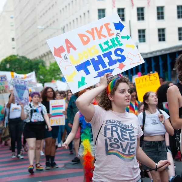 Participantes Marcha Dyke Washington Junho 2019 — Fotografia de Stock