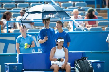 Maegan Manasse (ABD) 27 Temmuz 'da Citi açık tenis turnuvası eleme turlarında, 2019 Washington DC 'de