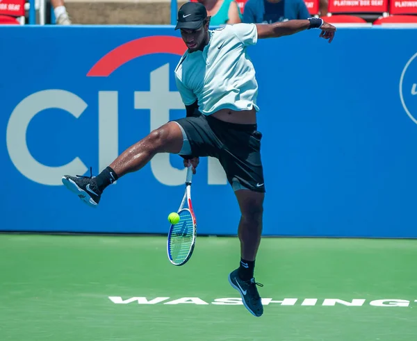 2019年7月27日 ワシントンDcで開催されるシティ オープンテニストーナメントの予選でアンドリュー フェンティ — ストック写真