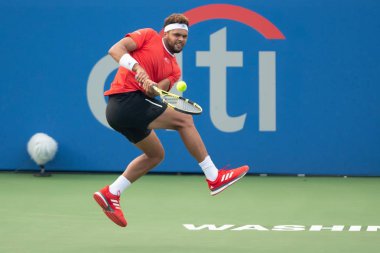 Jo-Wilfried Tsonga (FRA) Temmuz 'da Citi Açık Tenis Turnuvası 29, 2019 Washington DC içinde