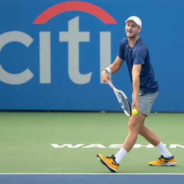 Brayden schnur (can) Temmuz 'da Citi Açık Tenis Turnuvası 29, 2019 Washington DC içinde