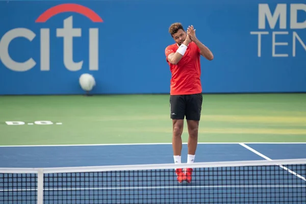 Wilfried Tsonga Fra 于2019年7月29日在华盛顿举行的花旗网球公开赛上 — 图库照片