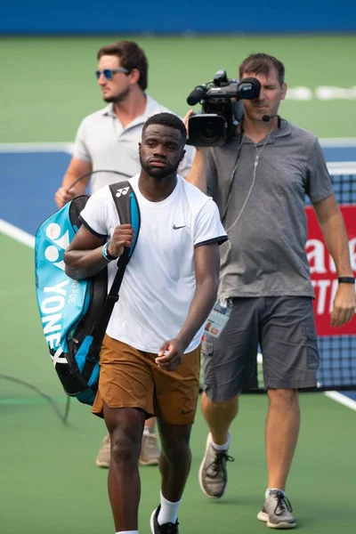 Frances Tiafoe Usa Efter Att Vunnit Sin Match Citi Open — Stockfoto