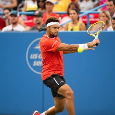 Jo-Wilfried Tsonga (Fra) 30 Temmuz 2019 tarihinde Washington Dc'de düzenlenen Citi Open tenis turnuvasında