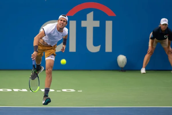 Washington Juli Karen Khachanov Rus Valt Naar Wilfried Tsonga Fra — Stockfoto