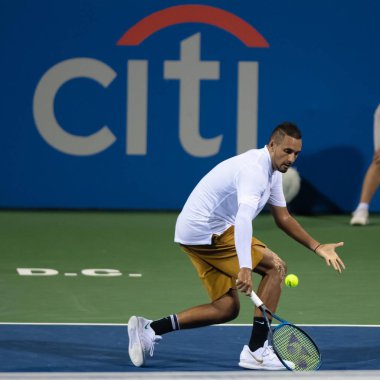 Nick Kyrgios (Aus) 30 Temmuz 2019'da Washington Dc'de düzenlenen Citi Open tenis turnuvasında