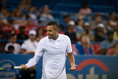 Nick Kyrgios (Aus) 30 Temmuz 2019'da Washington Dc'de düzenlenen Citi Open tenis turnuvasında