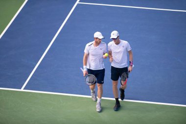 Andy Murray ve Jamie Murray (Gbr) 31 Temmuz 2019'da Washington Dc'de düzenlenen Citi Open tenis turnuvasında Nicolas Mahut ve Edouard Roger-Vasselin'i (Fra) yendi.