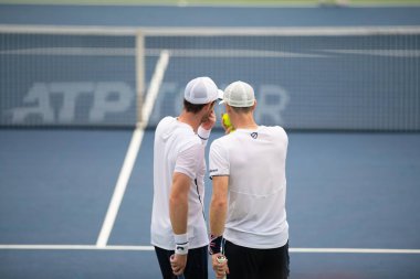 Andy Murray ve Jamie Murray (Gbr) 31 Temmuz 2019'da Washington Dc'de düzenlenen Citi Open tenis turnuvasında Nicolas Mahut ve Edouard Roger-Vasselin'i (Fra) yendi.
