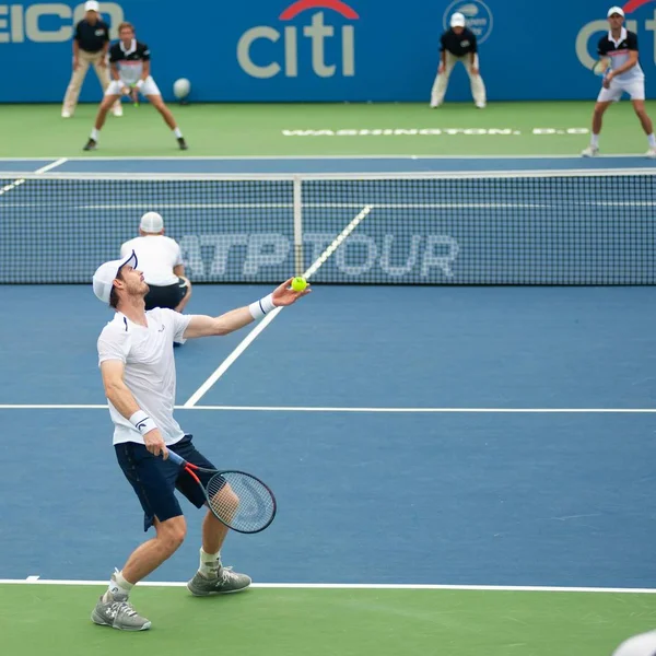 Andy Murray Jamie Murray Gbr Defeat Nicolas Mahut Edouard Roger — Stock Photo, Image