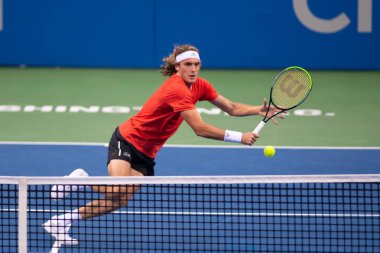 Stefanos Tsitsipas (Gre) 31 Temmuz 2019 tarihinde Washington Dc'de düzenlenen Citi Open tenis turnuvasında
