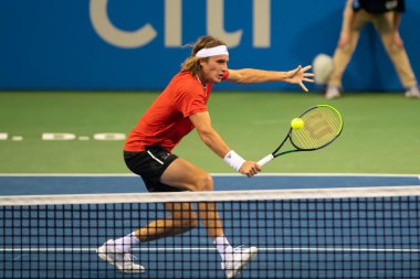 Stefanos Tsitsipas (Gre) 31 Temmuz 2019 tarihinde Washington Dc'de düzenlenen Citi Open tenis turnuvasında