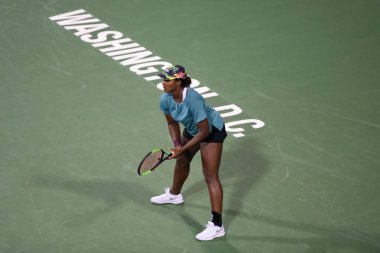 Hailey Baptiste (ABD) 31 Temmuz 2019 tarihinde Washington Dc'de düzenlenen Citi Open tenis turnuvasında