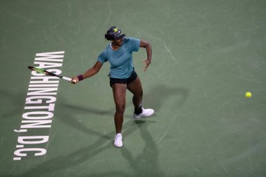 Hailey Baptiste (ABD) 31 Temmuz 2019 tarihinde Washington Dc'de düzenlenen Citi Open tenis turnuvasında