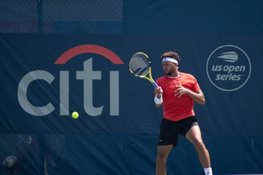 Jo-Wilfried Tsonga (Fra) 1 Ağustos 2019 tarihinde Washington Dc'de düzenlenen Citi Open tenis turnuvasında