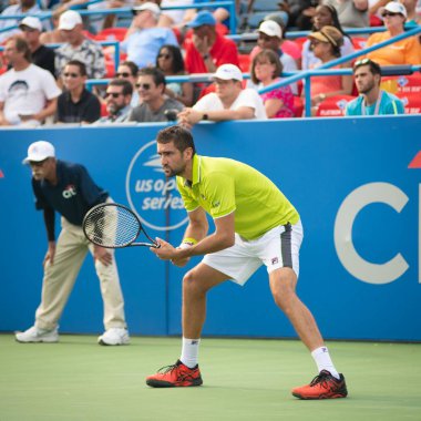 Marin Ciliç (Cro) 1 Ağustos 2019'da Washington Dc'de düzenlenen Citi Open tenis turnuvasında