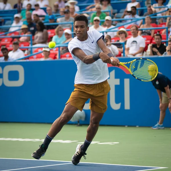 Фелікс Оже Аліссим Can Citi Open Тенісний Турнір Серпня 2019 — стокове фото