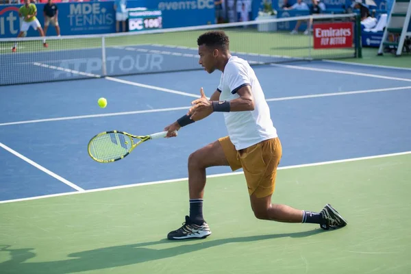 Φήλιξ Αλασιμέ Can Στο Τουρνουά Τένις Στο Υπαίθριο Πρωτάθλημα Στις — Φωτογραφία Αρχείου
