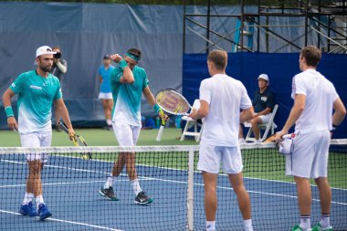 Alex de Minaur ve John Peers (Aus), 1 Ağustos 2019'da Washington Dc'de düzenlenen Citi Open tenis turnuvasında Juan Sebastian Cabal ve Robert Farah'ı (Col) yendiler.