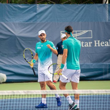 Juan Sebastian Cabal ve Robert Farah (Col) 1 Ağustos 2019'da Washington Dc'de düzenlenen Citi Open tenis turnuvasında çiftlerde oynuyorlar.