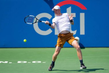 Kyle Edmund (Gbr) 2 Ağustos 2019'da Washington Dc'deki Citi Open tenis turnuvasında