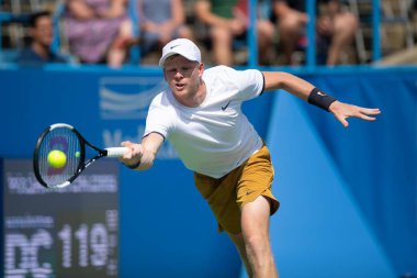 Kyle Edmund (Gbr) 2 Ağustos 2019'da Washington Dc'deki Citi Open tenis turnuvasında
