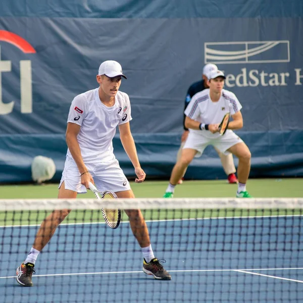 Alex Minaur Und John Peers Aus Doppel Spielen Beim Citi — Stockfoto