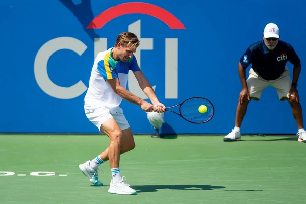 Peter Gojowczyk Ger Turnieju Tenisowym Citi Open Dniu Sierpnia 2019 — Zdjęcie stockowe