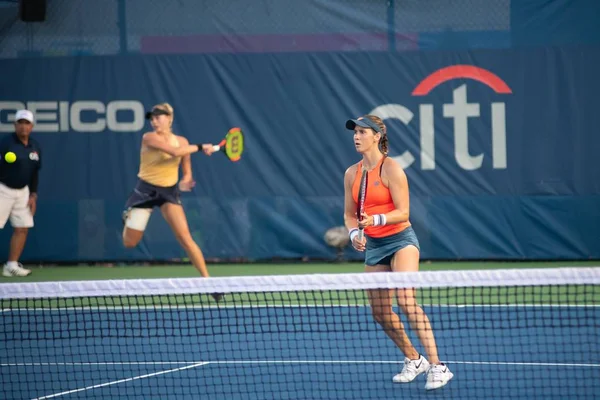 Maria Sanchez Usa Fanny Stollar Hun Turnieju Tenisowym Citi Open — Zdjęcie stockowe