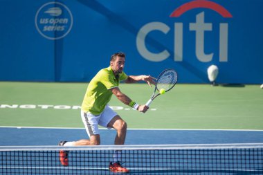 Marin Ciliç (Cro) 2 Ağustos 2019'da Washington Dc'de düzenlenen Citi Open tenis turnuvasında