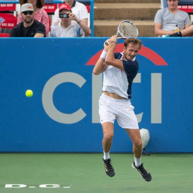 Daniil Medvedev (Rus) 2 Ağustos 2019'da Washington Dc'de düzenlenen Citi Open tenis turnuvasında