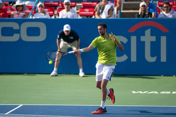 Marin Ciliç (Cro) 2 Ağustos 2019'da Washington Dc'de düzenlenen Citi Open tenis turnuvasında