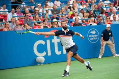 Benoit Paire (Fra) 2 Ağustos 2019'da Washington Dc'deki Citi Open tenis turnuvasında