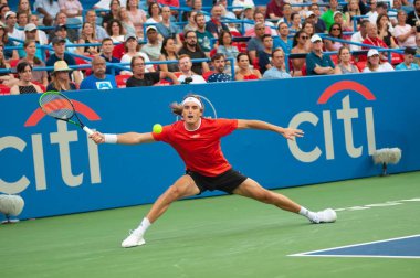 Stefanos Tsitsipas (Gre) 2 Ağustos 2019'da Washington Dc'de düzenlenen Citi Open tenis turnuvasında