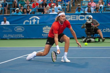 Stefanos Tsitsipas (Gre) 2 Ağustos 2019'da Washington Dc'de düzenlenen Citi Open tenis turnuvasında