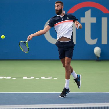 Benoit Paire (Fra) 2 Ağustos 2019'da Washington Dc'deki Citi Open tenis turnuvasında