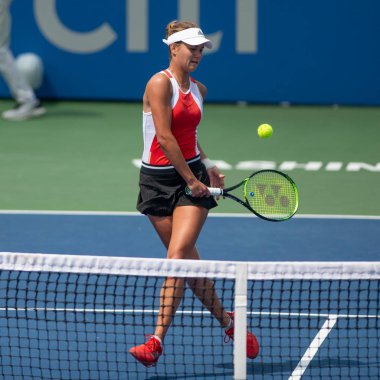 Jessica Pegula (ABD) 3 Ağustos 2019 tarihinde Washington Dc'de düzenlenen Citi Open tenis turnuvasında