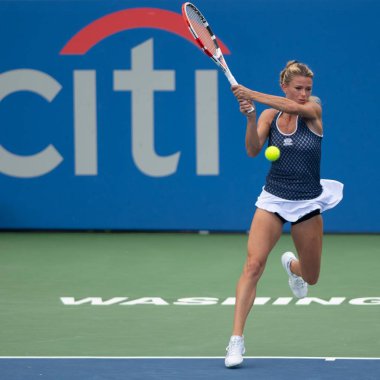Camila Giorgi (Ita) 3 Ağustos 2019 tarihinde Washington Dc'de düzenlenen Citi Open tenis turnuvasının yarı final turunda