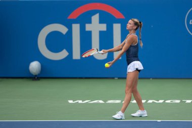 Camila Giorgi (Ita) 3 Ağustos 2019 tarihinde Washington Dc'de düzenlenen Citi Open tenis turnuvasının yarı final turunda
