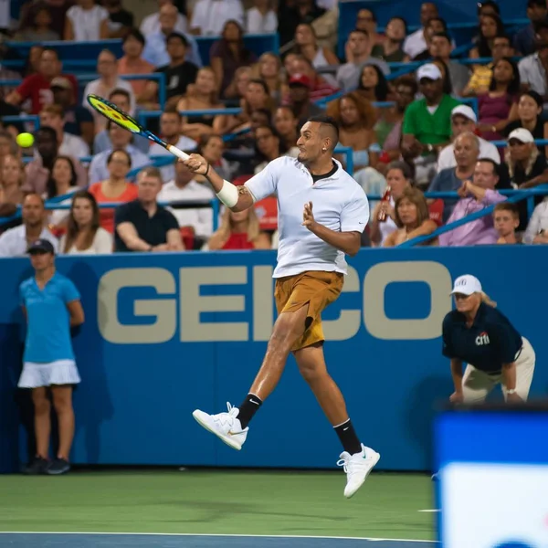 Nick Kyrgios Aus Półfinale Turnieju Tenisowego Citi Open Sierpnia 2019 — Zdjęcie stockowe